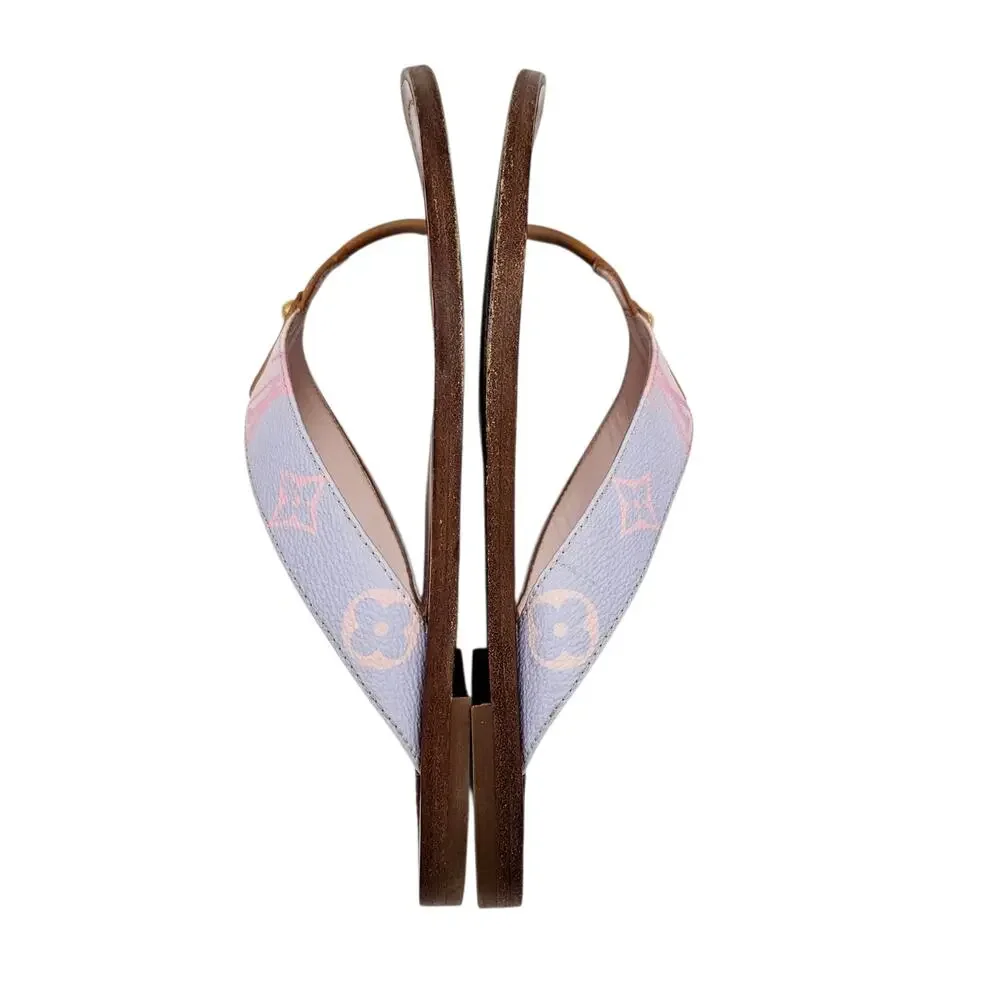 Louis Vuitton LV Sunny Flat Thong Sandal Flip Flop Pink Purple Size 38 US 8